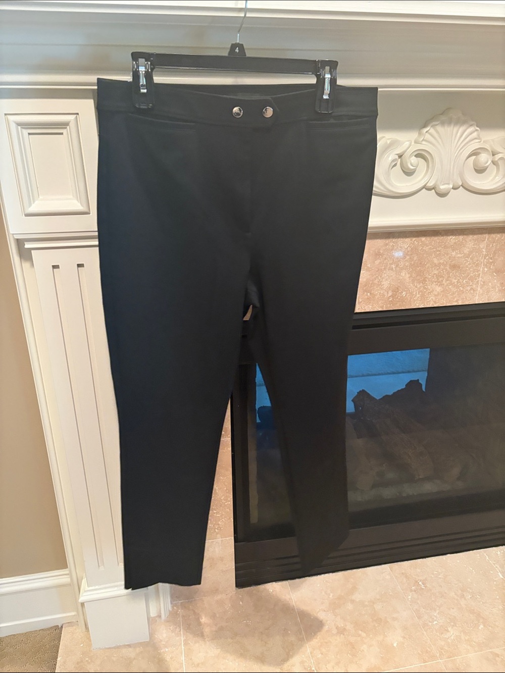 Ann Taylor Black Pants with Snap Waist Detail